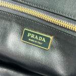 Prada Soft Sound Large Leather Shoulder Bag With Charms 1BD378 Black
